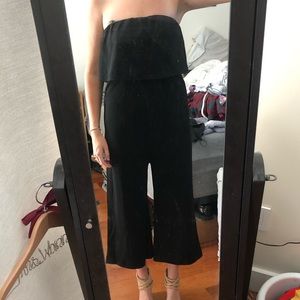 Strapless black jumpsuit